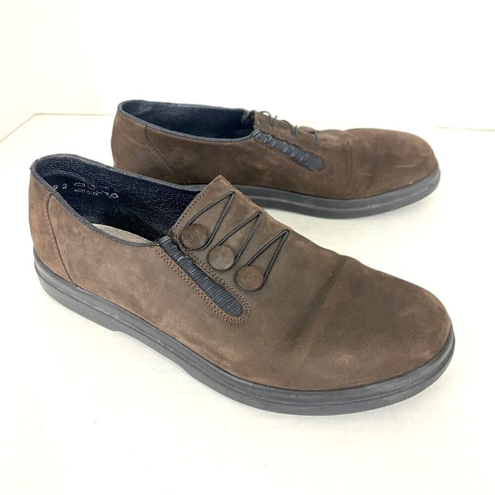 Rieker Antistress Brown Leather Loafers Womens Size 8.5 US Slip On Shoes EUR‎ 39